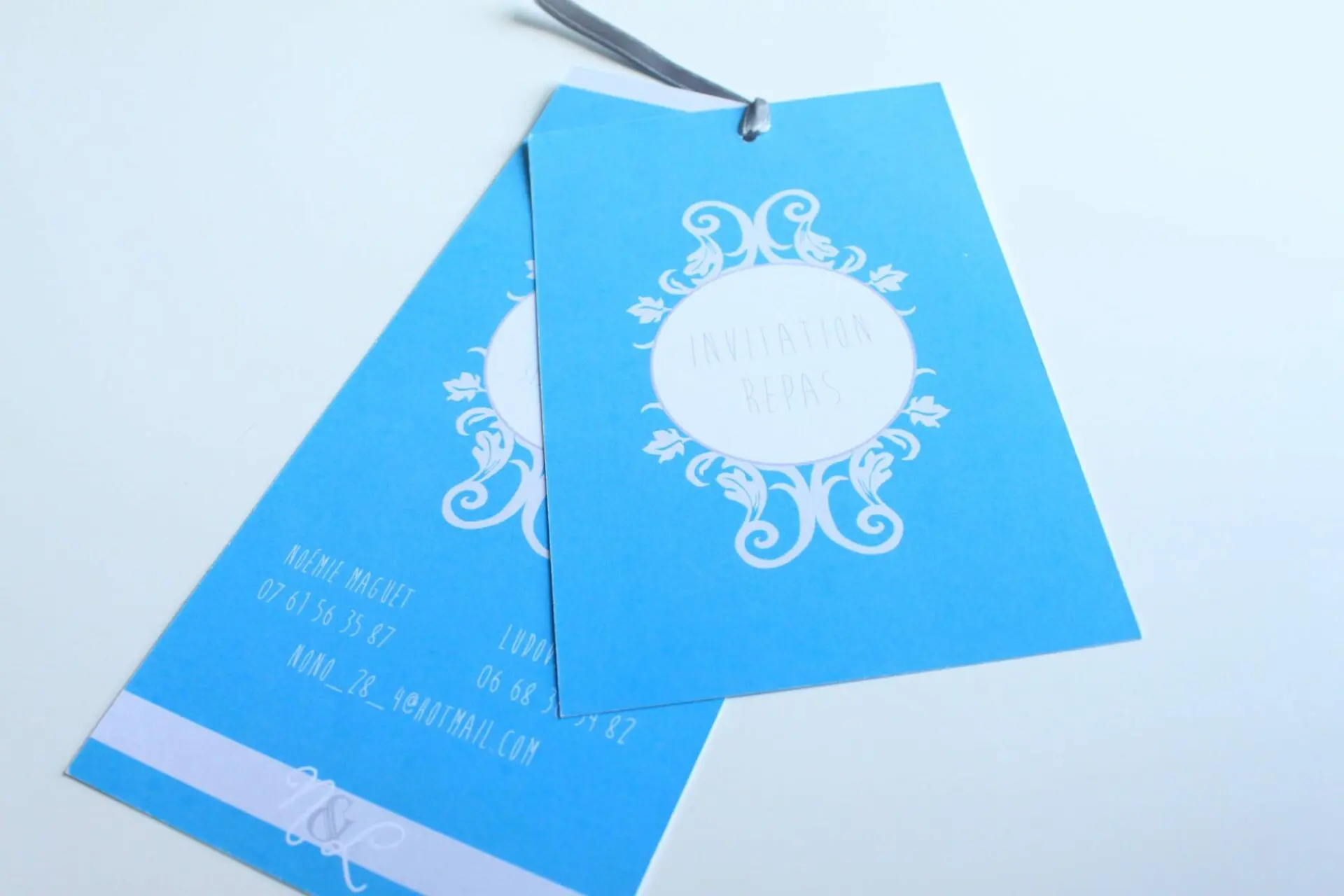 Faire-part Baroque turquoise