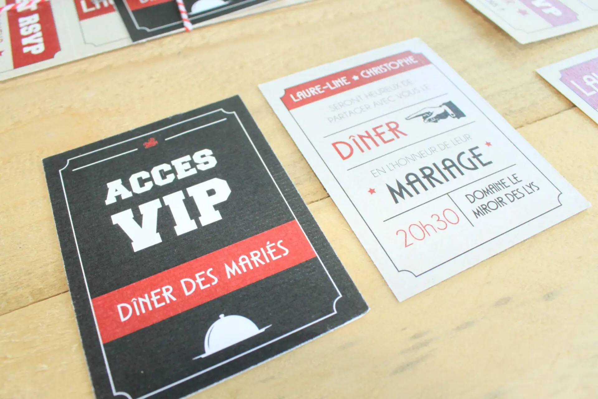 faire-part mariage theme cinéma ticket de cinéma