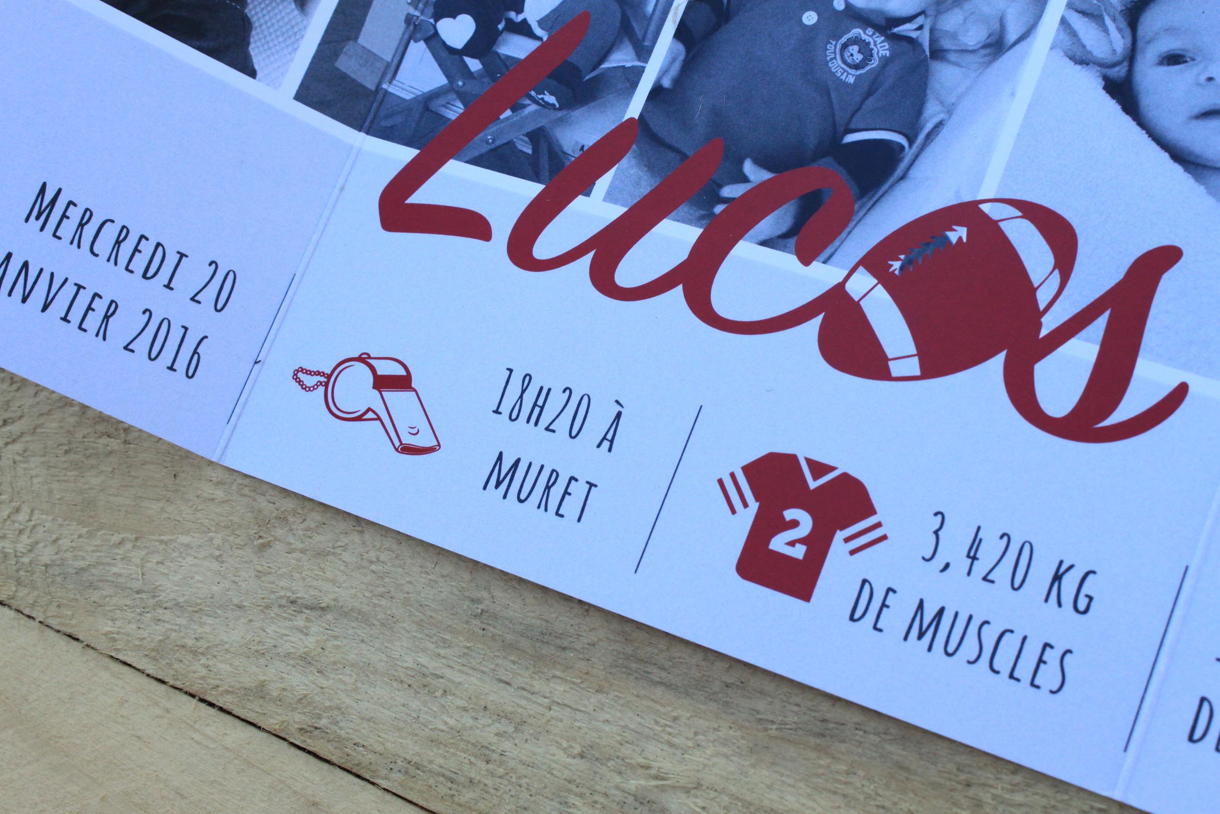 12 Invitations Anniversaire Rugby - Format Ticket Stade - Texte Français - Imprimé En France
