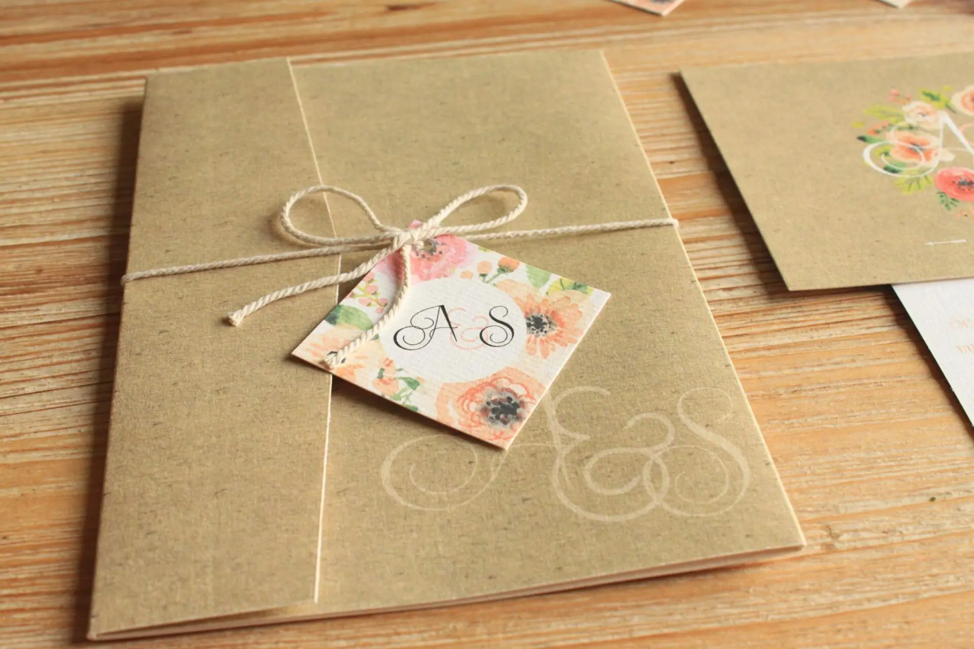 Faire-part avec gypsophile