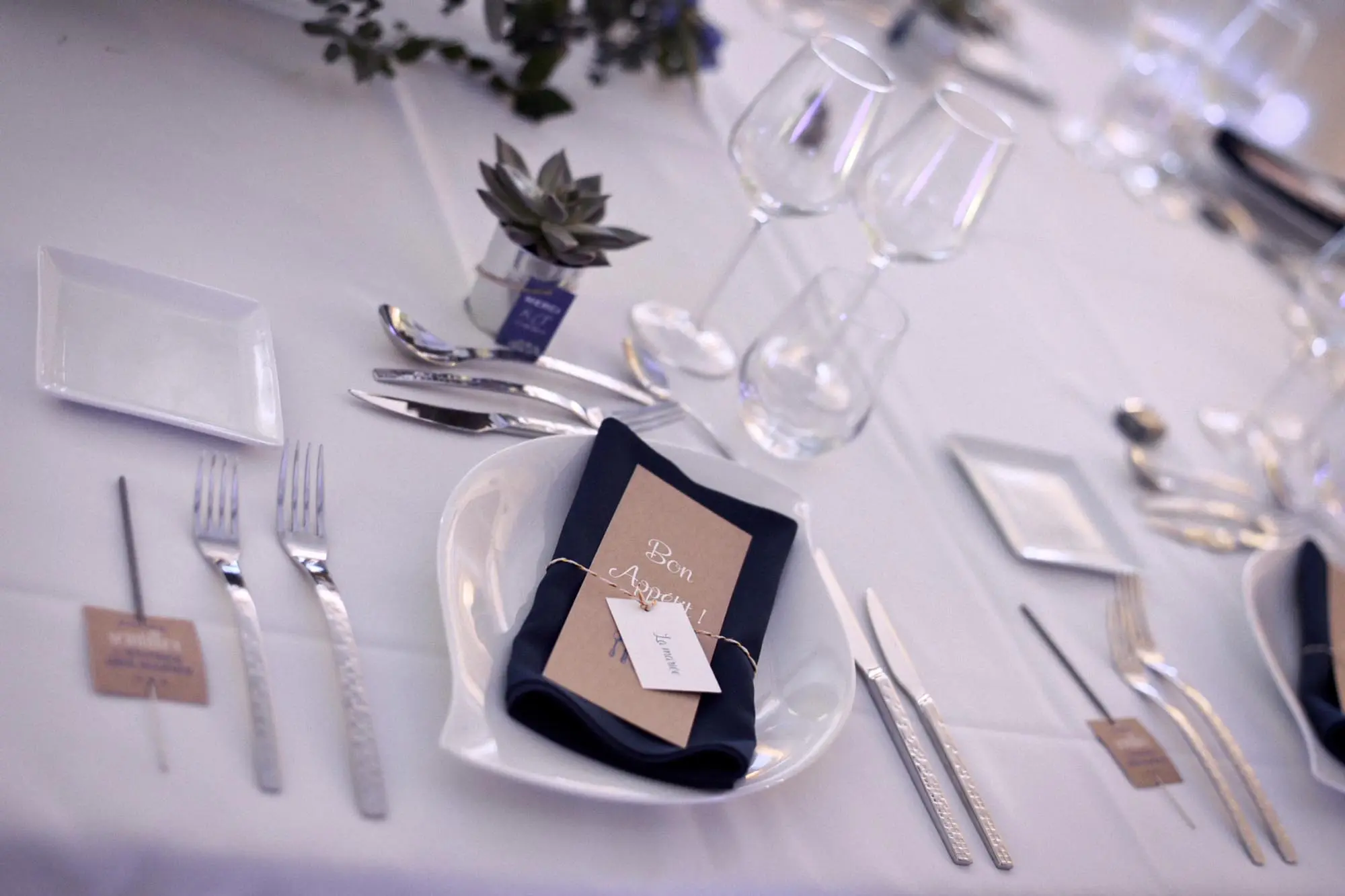 faire-part mariage bleu papeterie mariage kraft