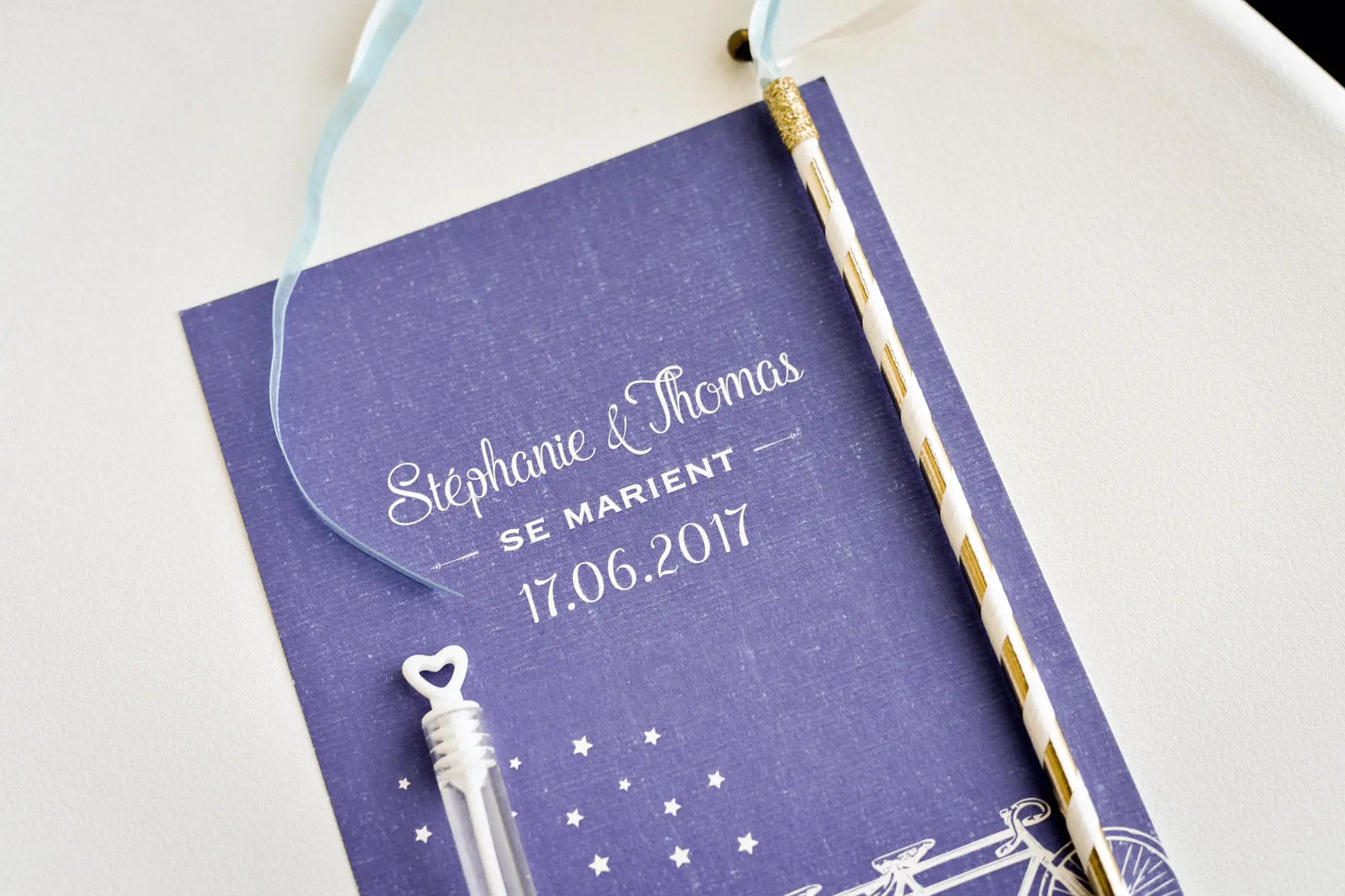 faire-part mariage bleu papeterie mariage