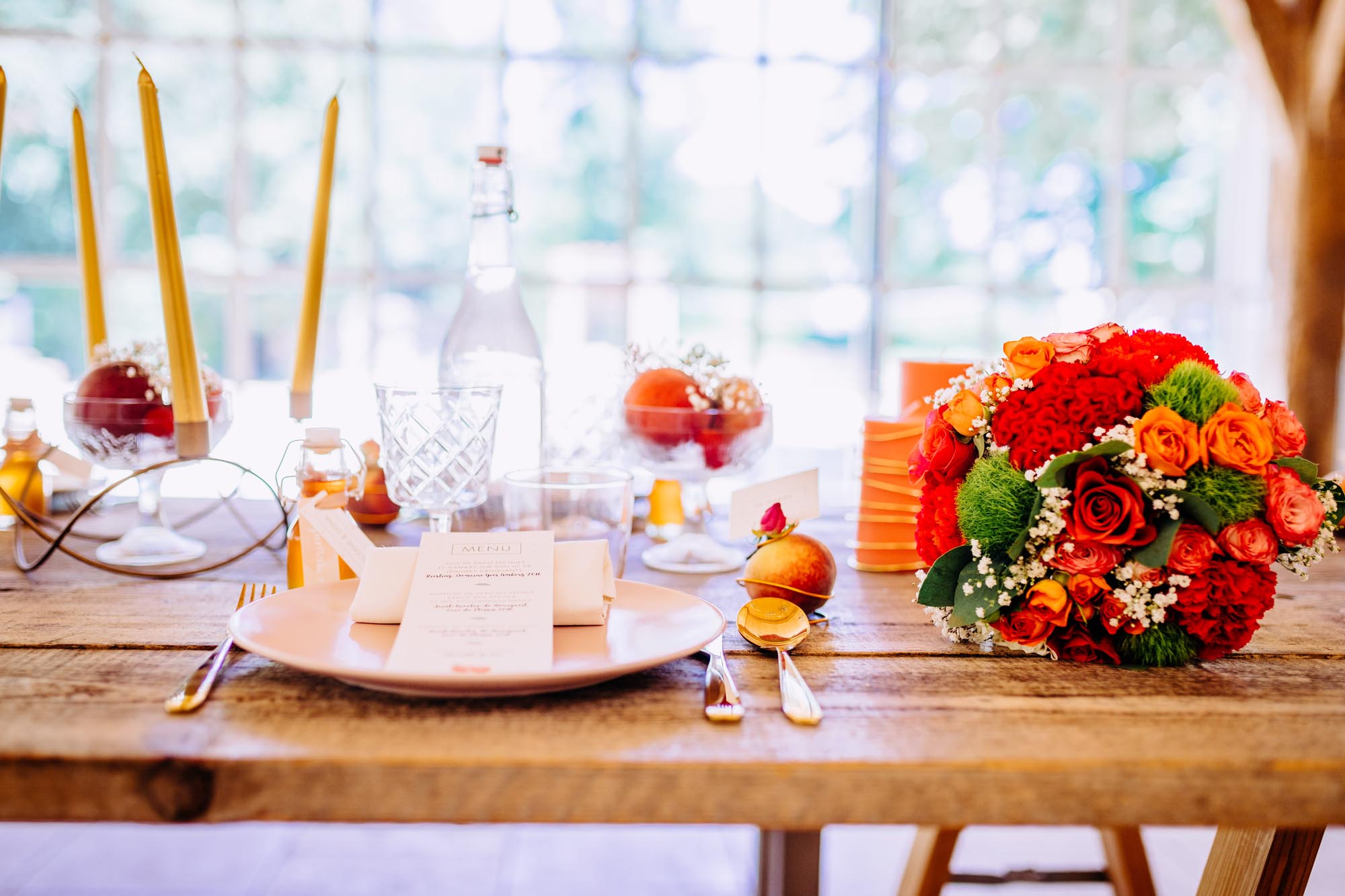 faire-part peche mariage thème peche fruit Shooting mariage domaine du T