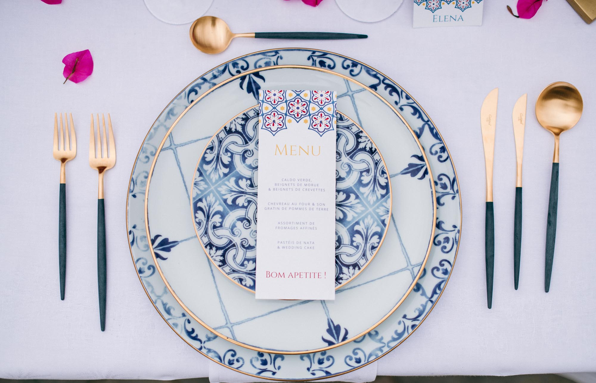 Papeterie mariage thème Portugal Azulejos
