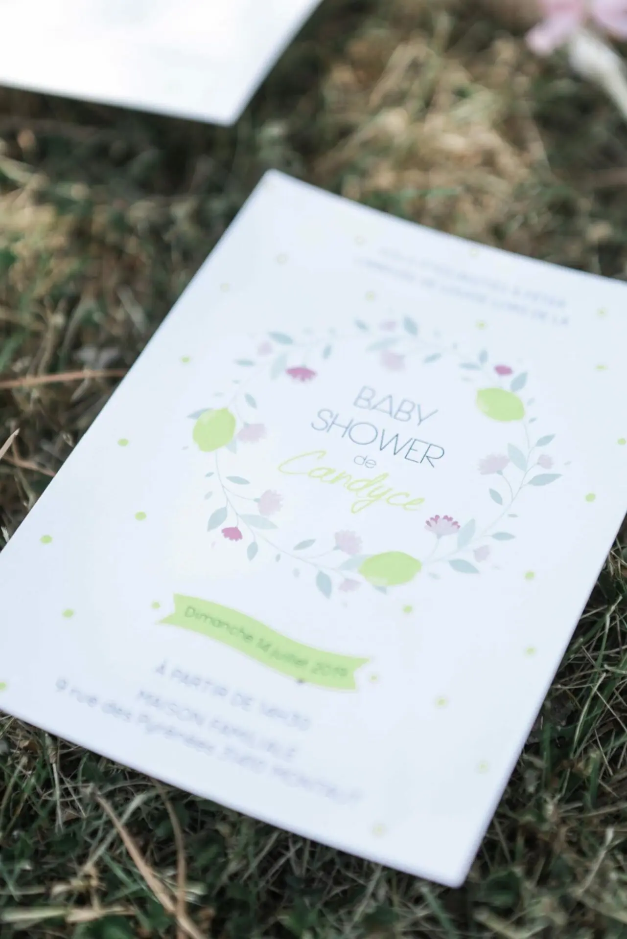 Baby-shower fille rose et citron