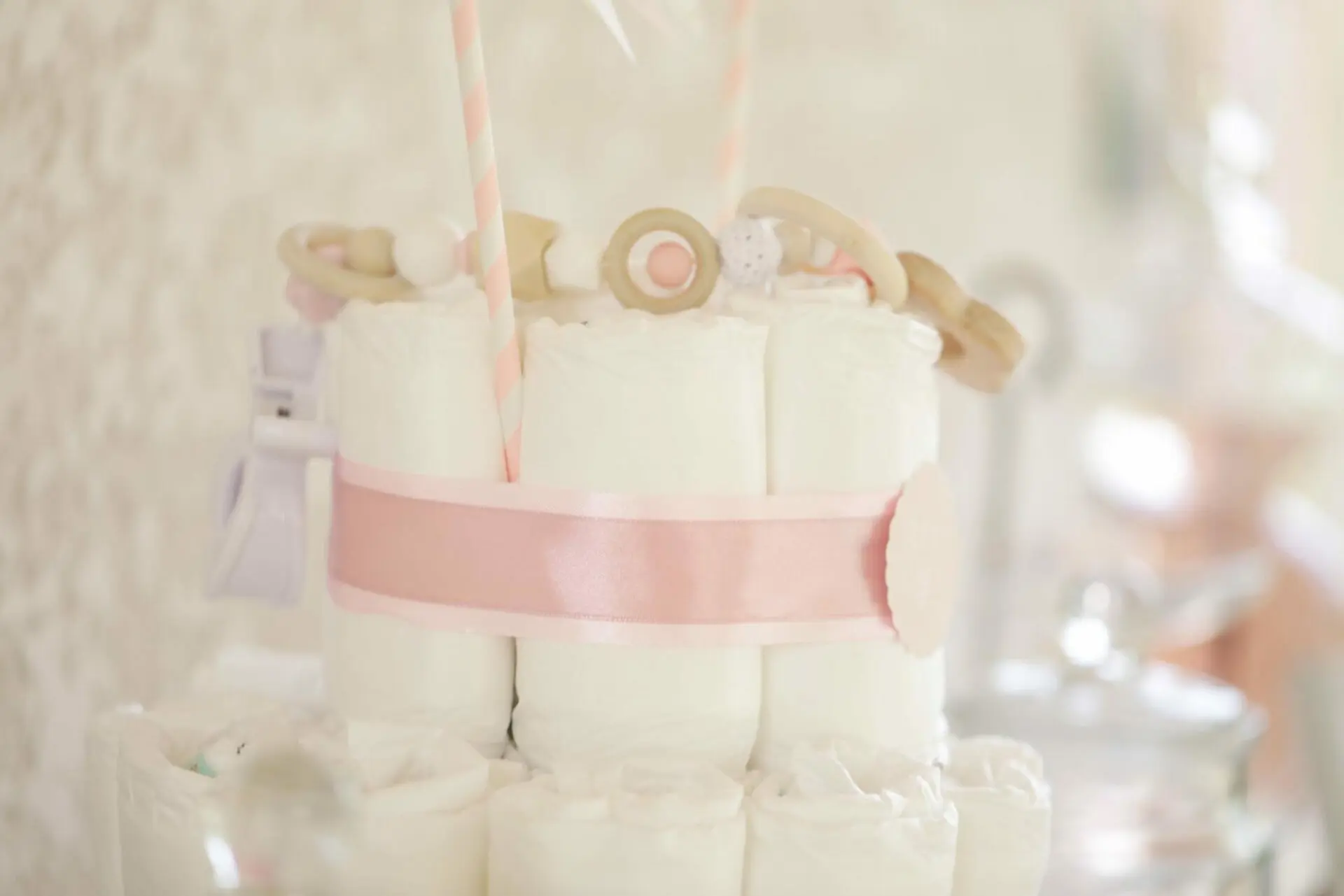 Baby-shower fille rose et citron