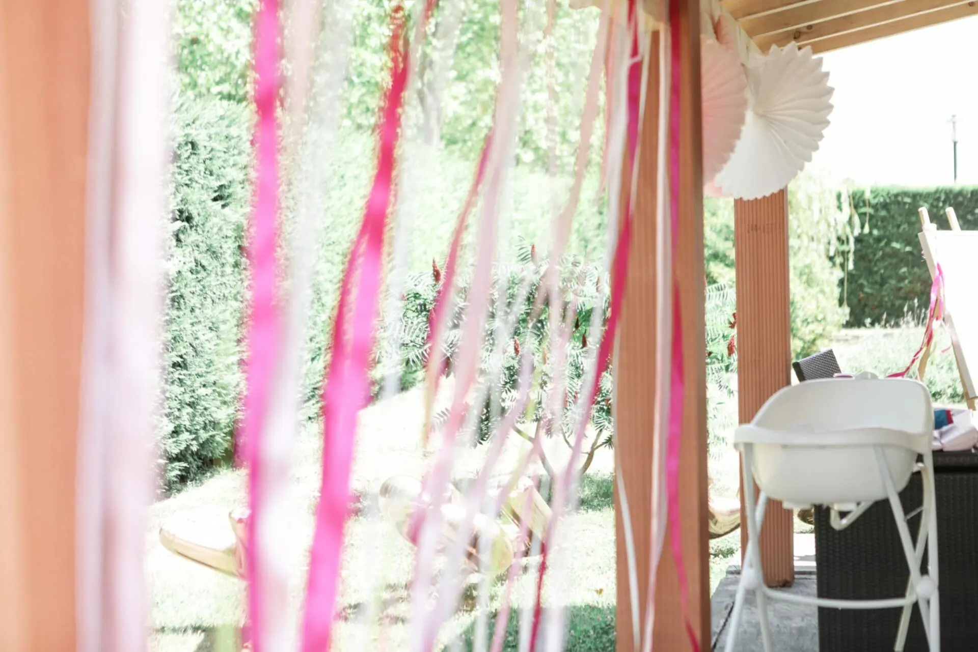 Baby-shower fille rose et citron
