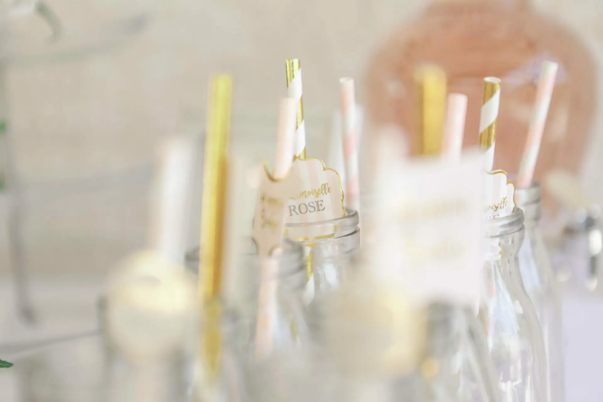 Baby-shower fille rose et citron