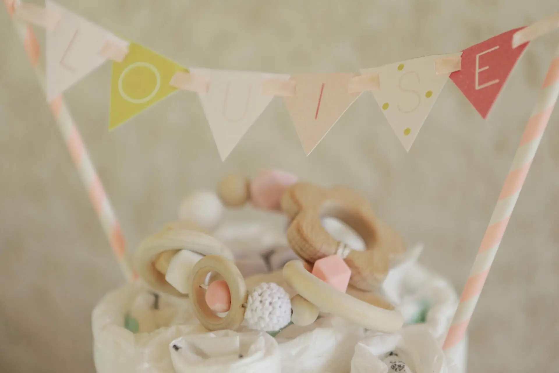 Baby-shower fille rose et citron