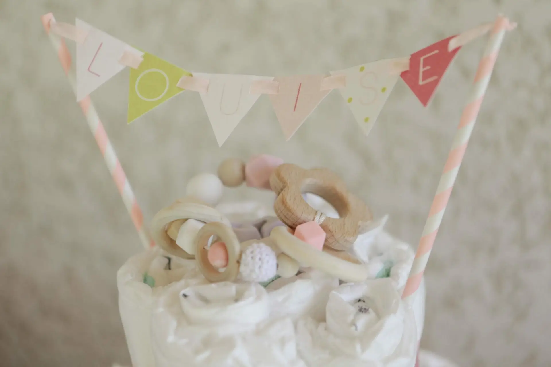 Baby-shower fille rose et citron