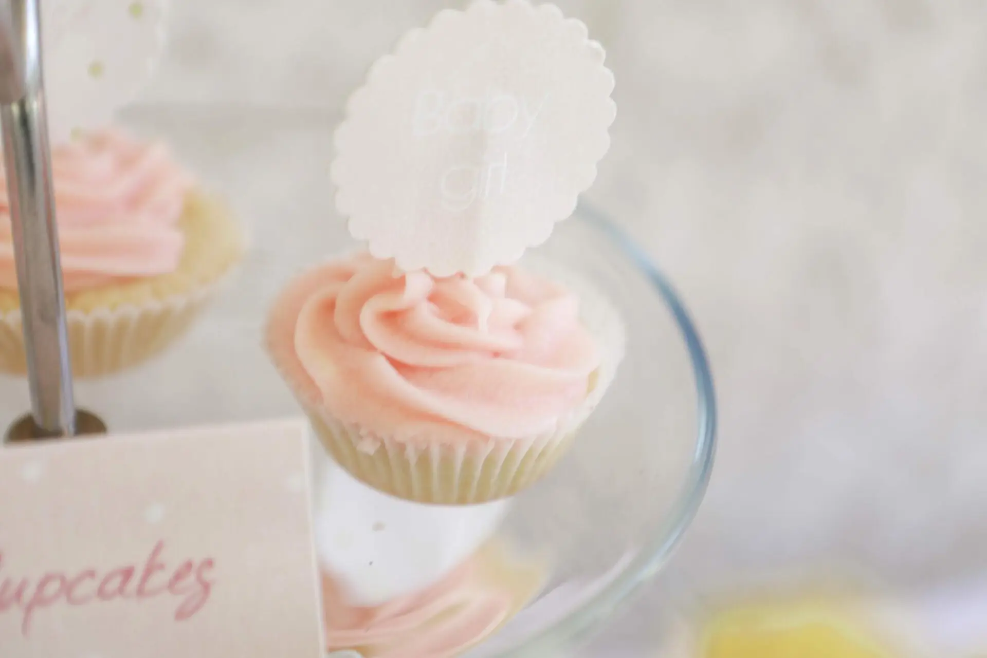 Baby-shower fille rose et citron