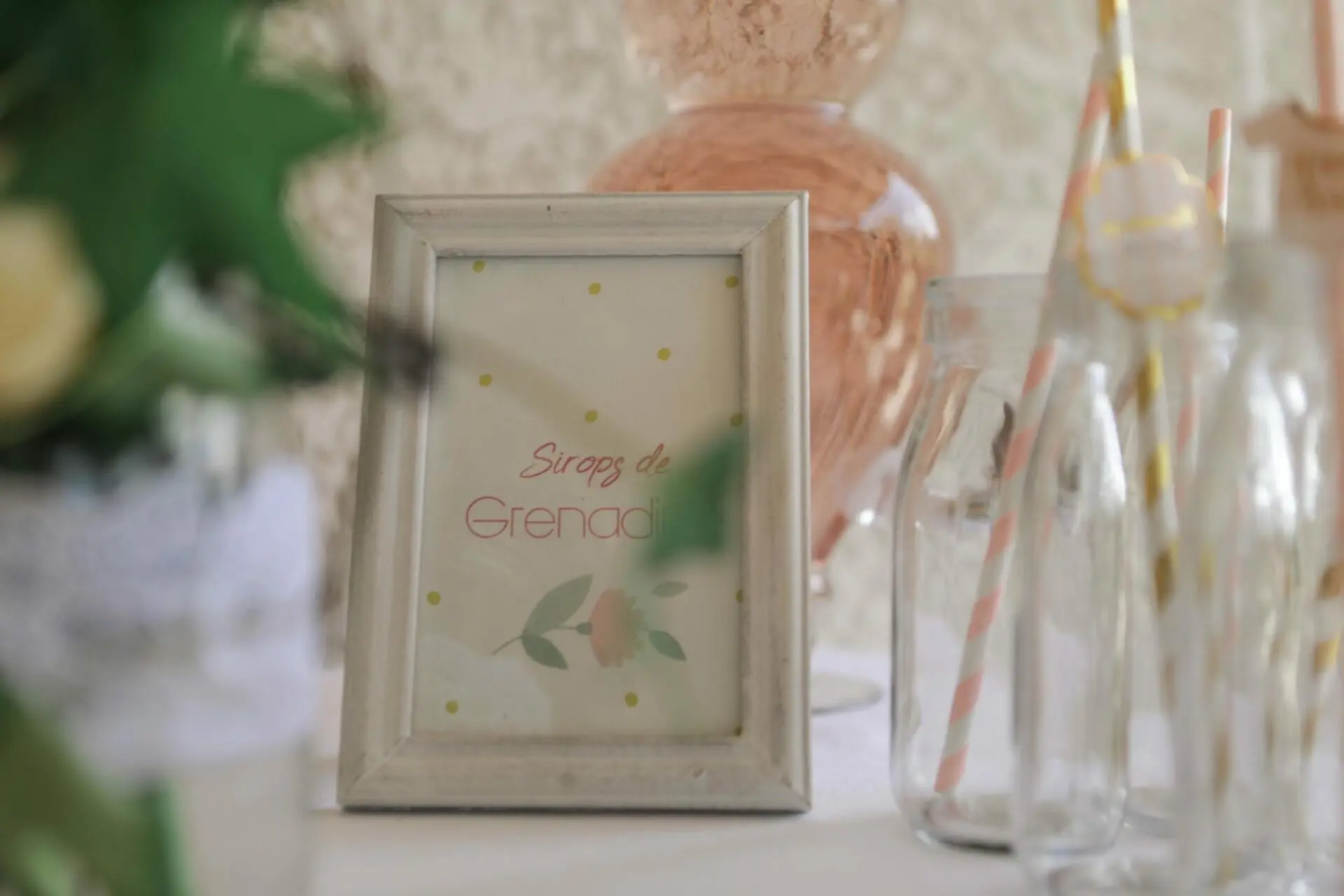 Baby-shower fille rose et citron