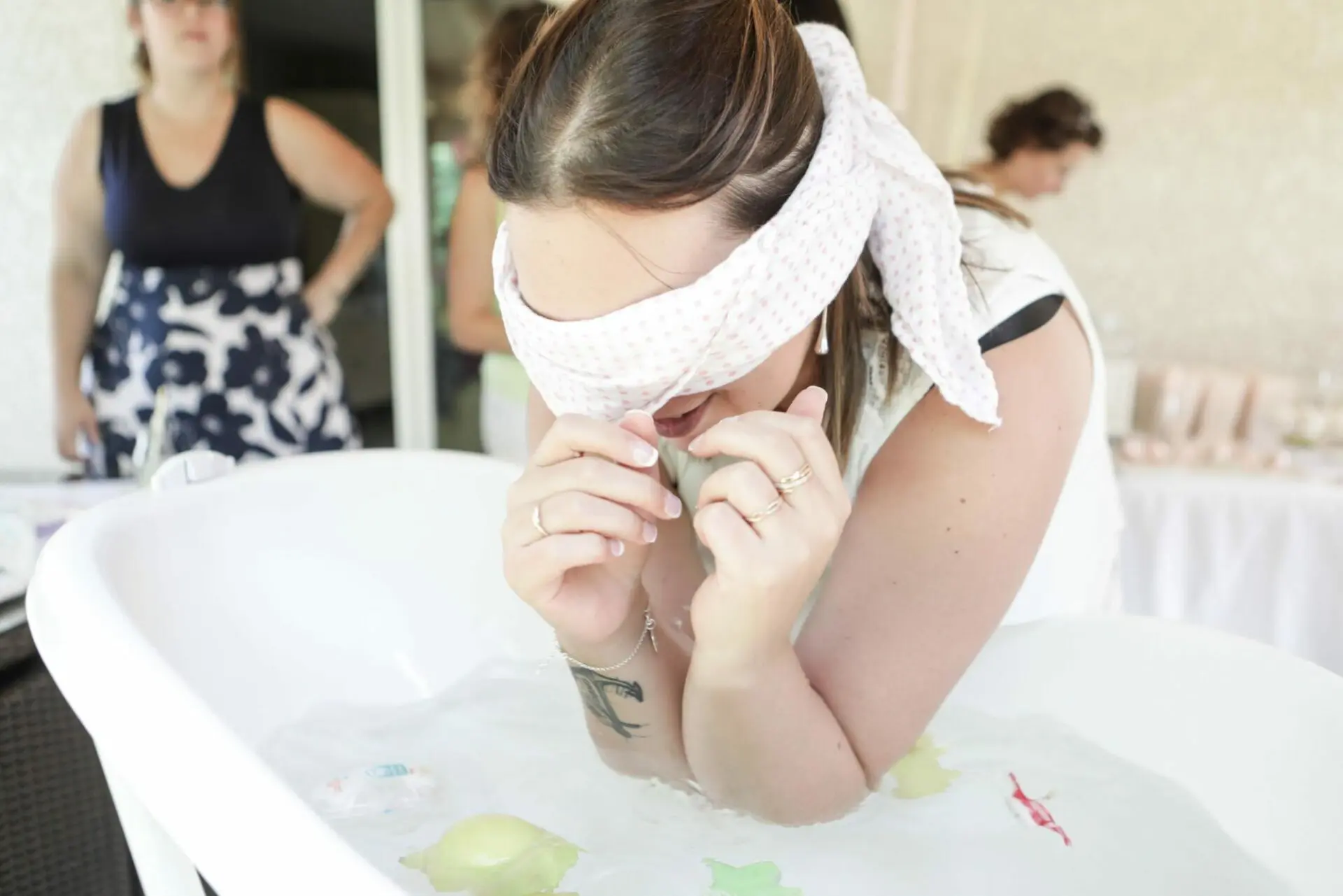 Baby-shower fille rose et citron
