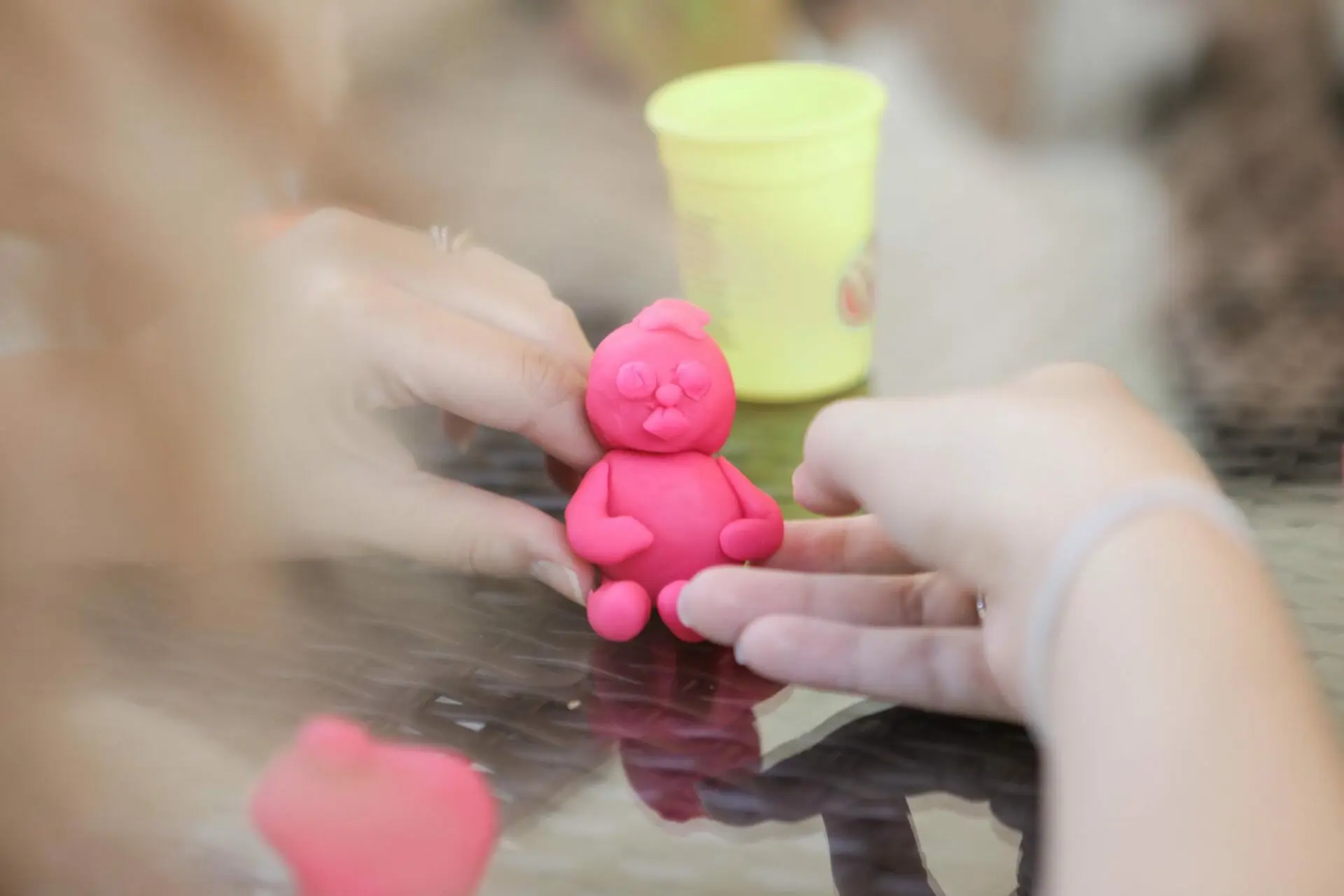 Baby-shower fille rose et citron
