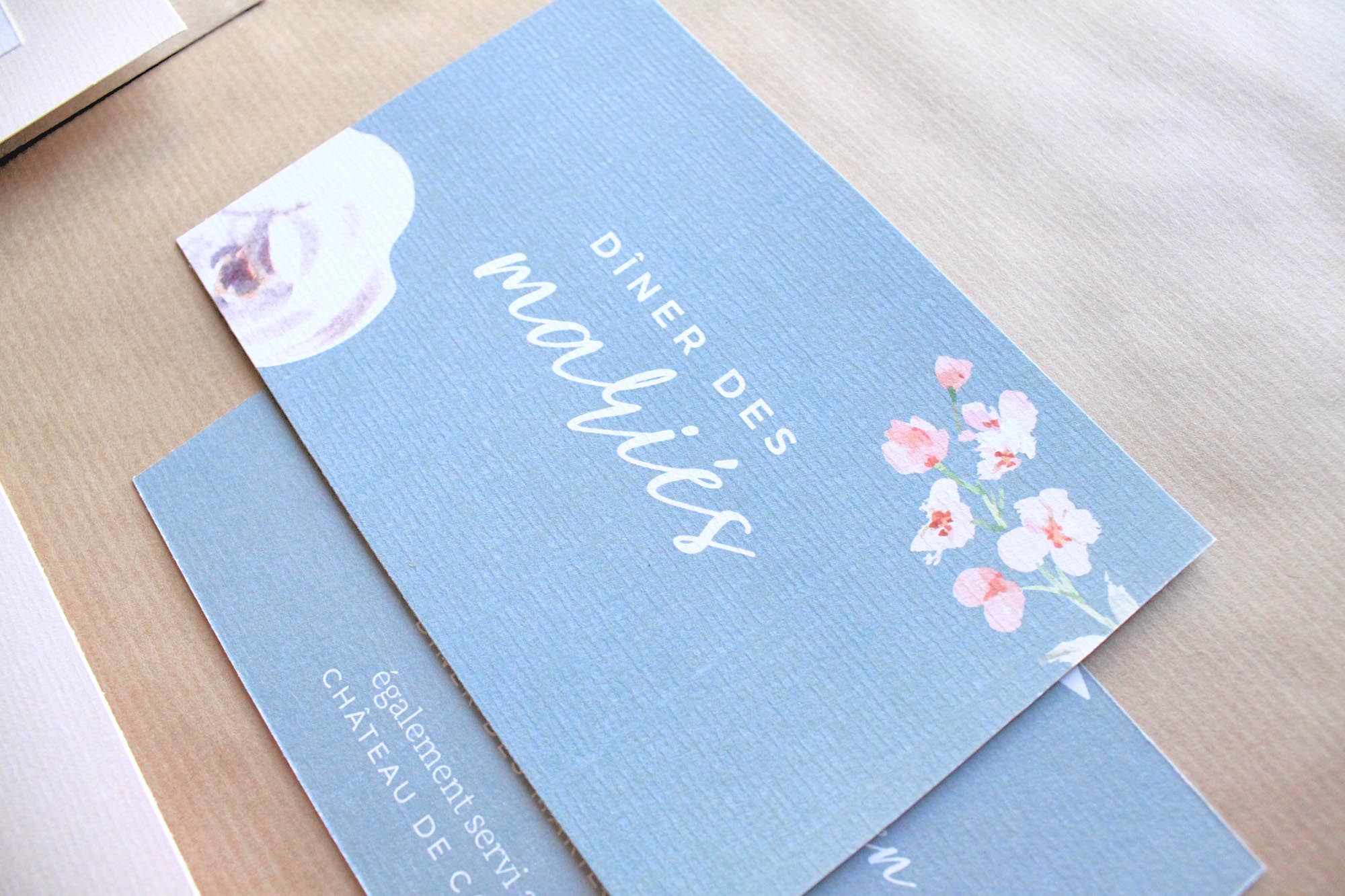 Faire-part mariage floral fleurs