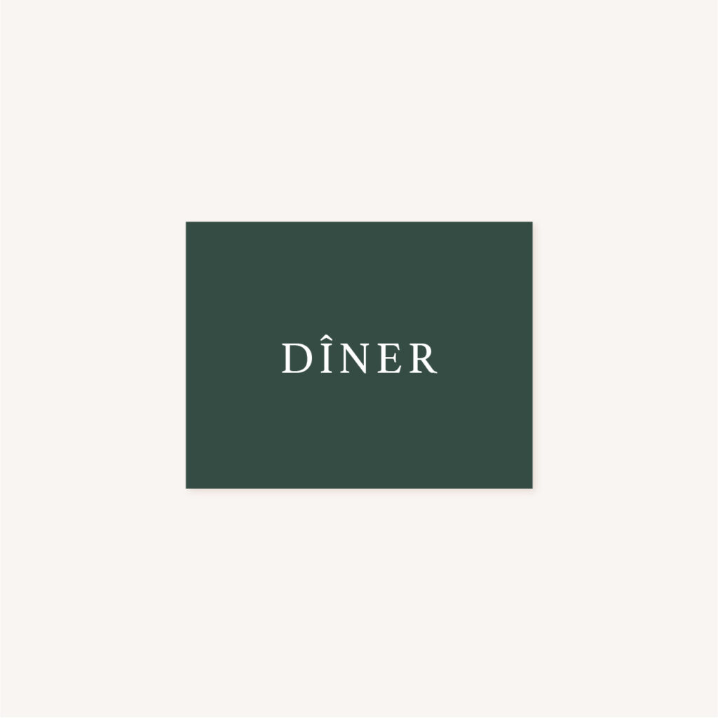 Carton dîner faire-part vert minimaliste végétal nature faire-part mariage