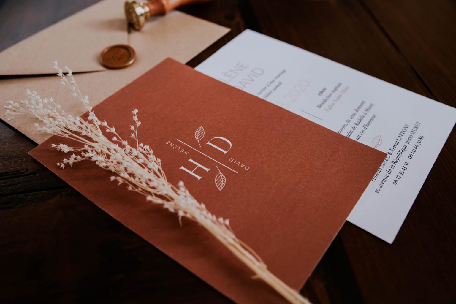 Faire-part mariage Terracotta - Le Comptoir du Bonheur