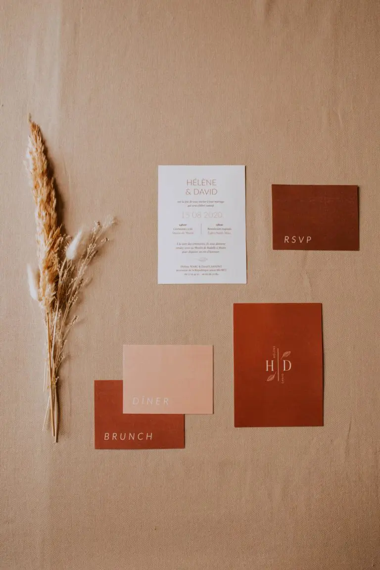 Faire-part mariage terracotta inspiration mariage couleur terracotta