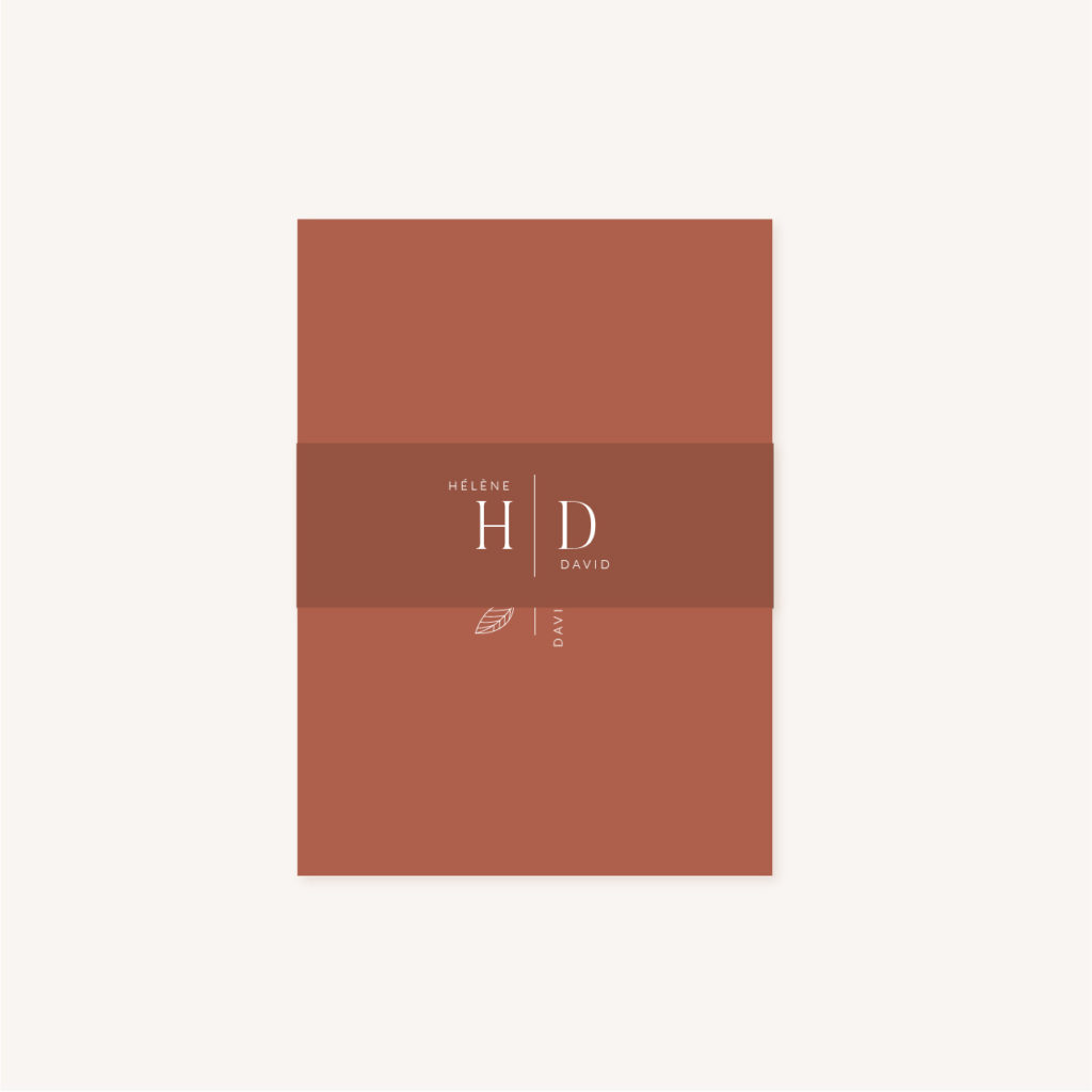 Bandeau mariage Terracotta brique blush