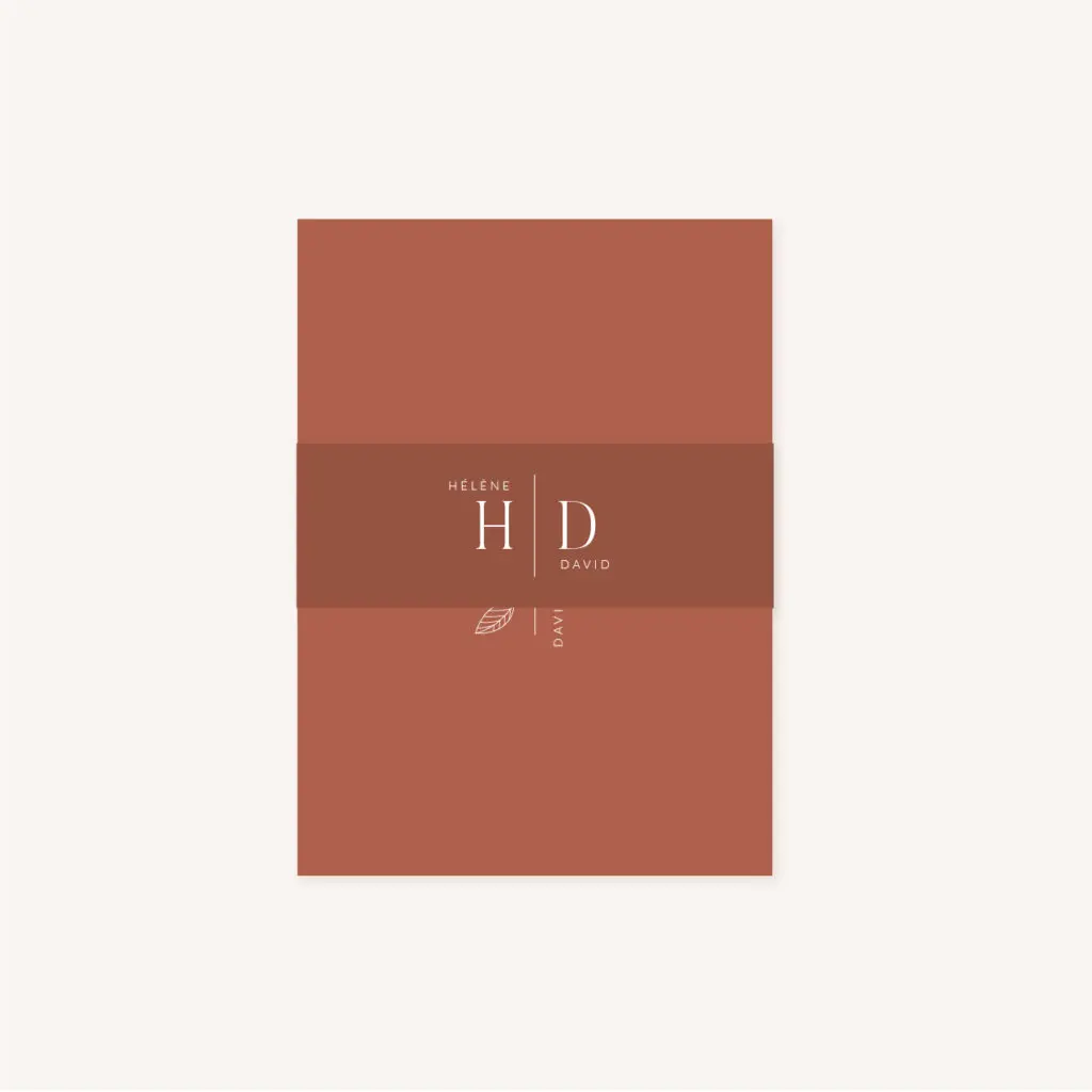 Bandeau mariage Terracotta brique blush