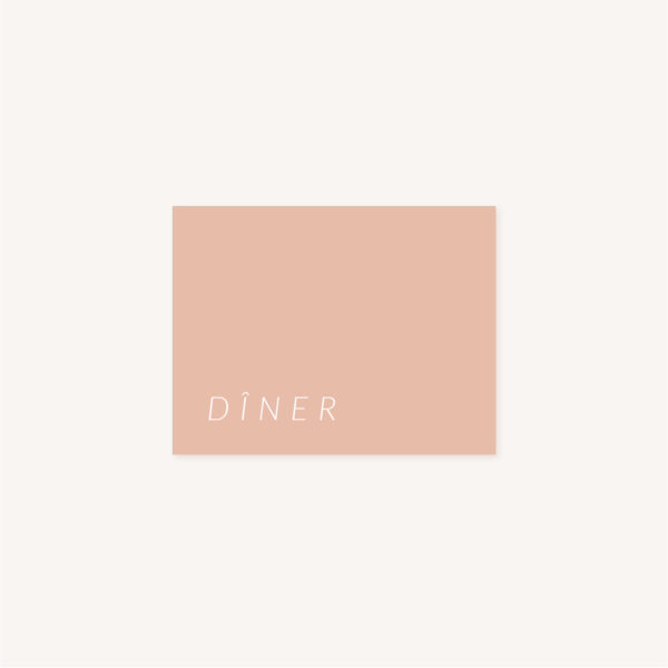 carton diner mariage Terracotta brique blush