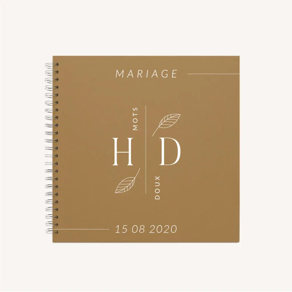 livre d'or kraft mariage