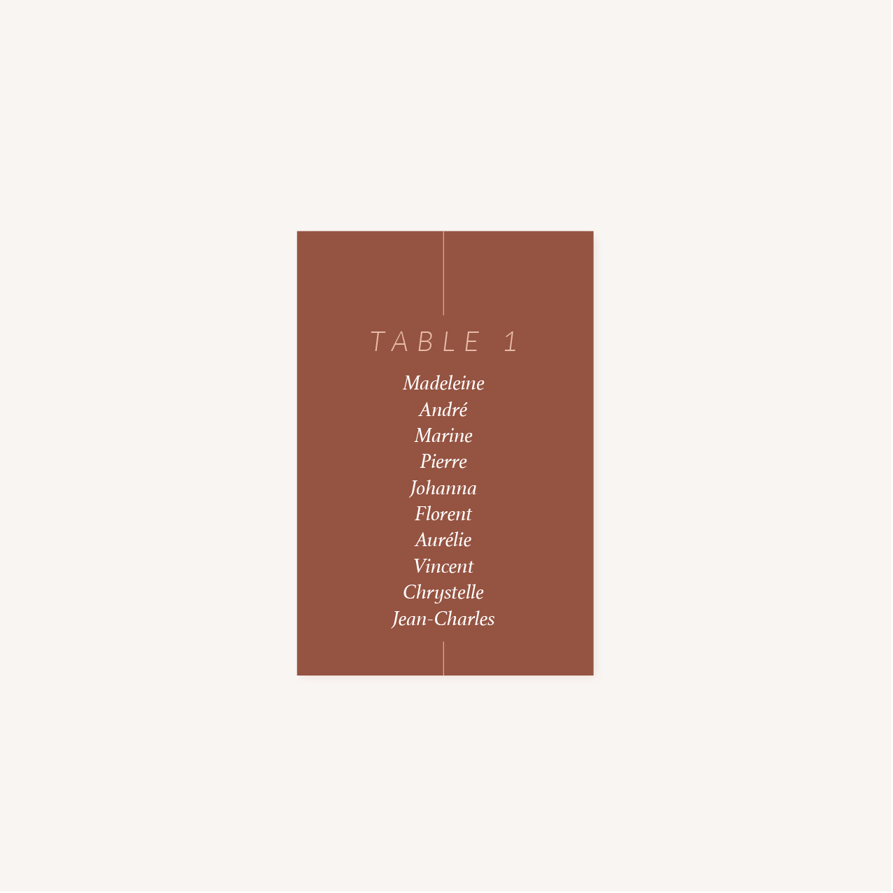 Plan de table mariage Terracotta brique blush