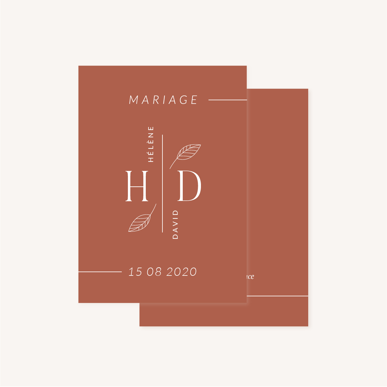 Livret de cérémonie mariage Terracotta brique blush