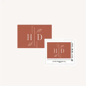 Faire-part mariage Terracotta brique blush