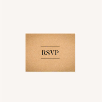 Carton rsvp faire-part mariage industriel kraft ardoise mariage industriel