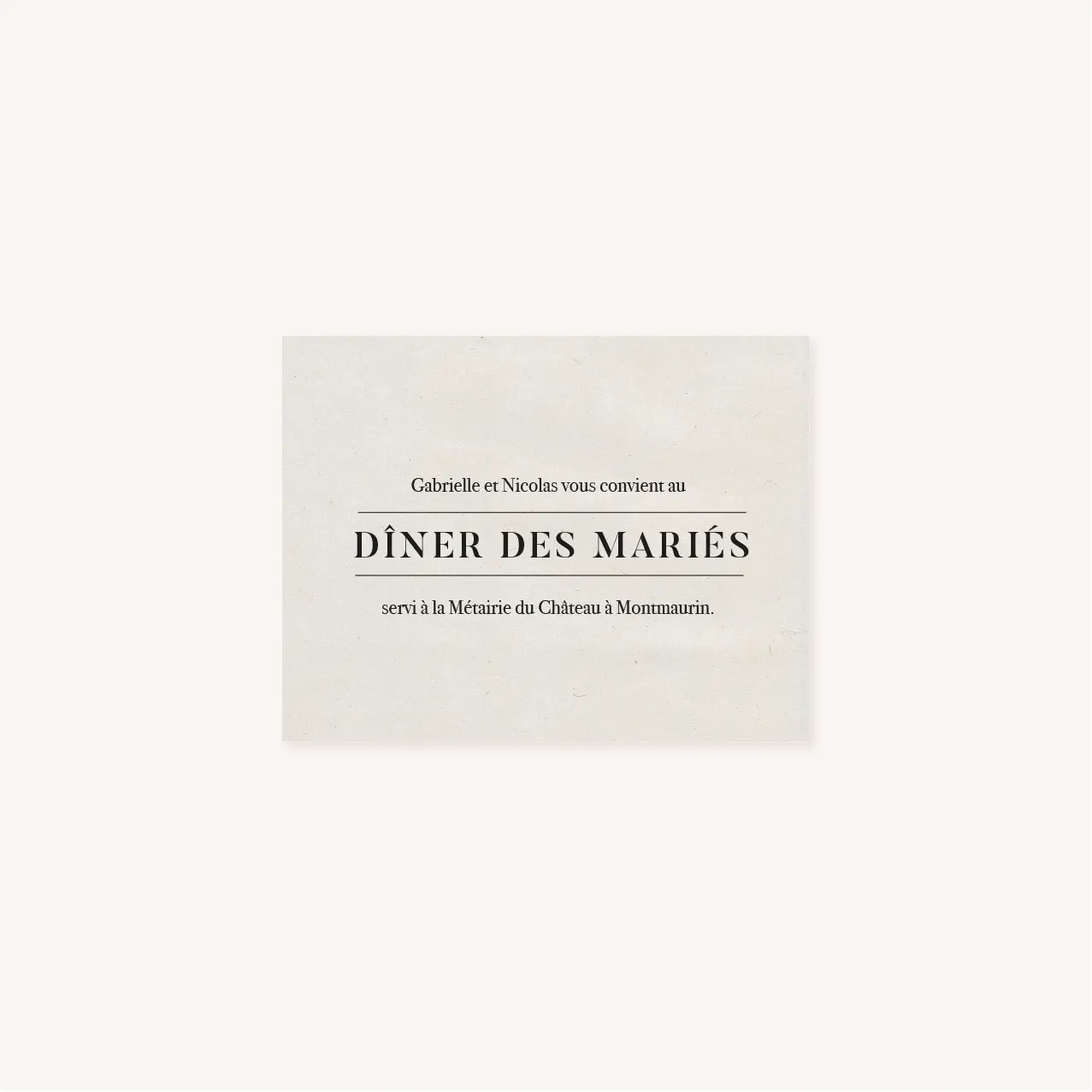 Carton diner faire-part mariage industriel kraft ardoise mariage industriel