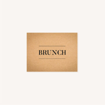 Carton brunch faire-part mariage industriel kraft ardoise mariage industriel