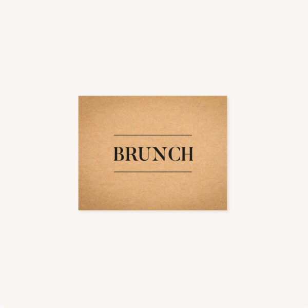 Carton brunch faire-part mariage industriel kraft ardoise mariage industriel