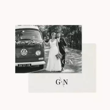 Remerciements faire-part mariage industriel kraft ardoise mariage industriel