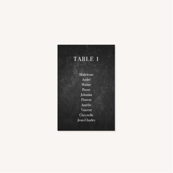 Plan de table mariage industriel kraft ardoise mariage industriel