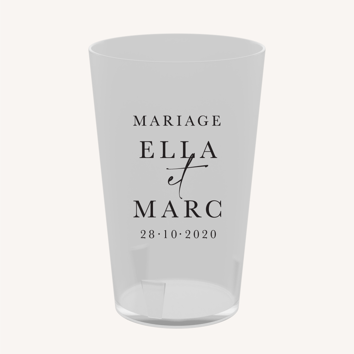 Gobelet mariage personnalisé - Ecocup Réutilisable