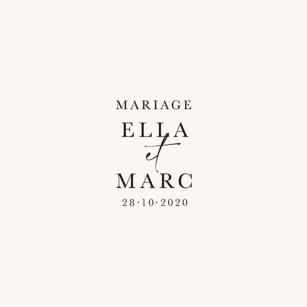 Tampon personnalisé mariage élégant chic romantic neutral épuré bordeaux rose nude blanc