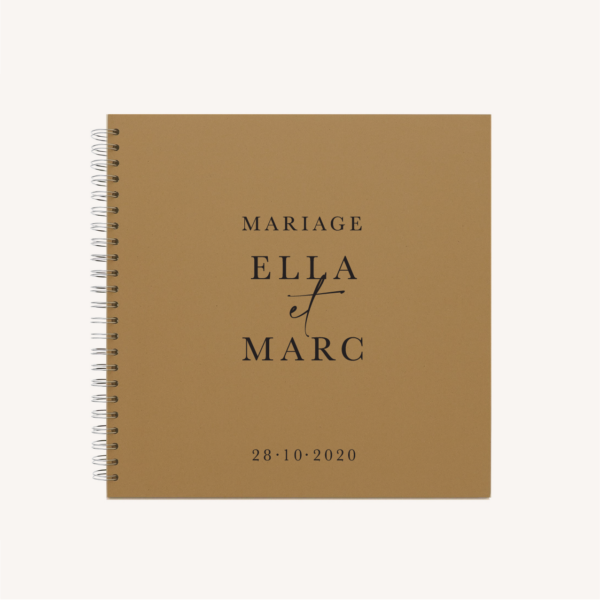 Livre d'or mariage élégant chic romantic neutral épuré bordeaux rose nude blanc