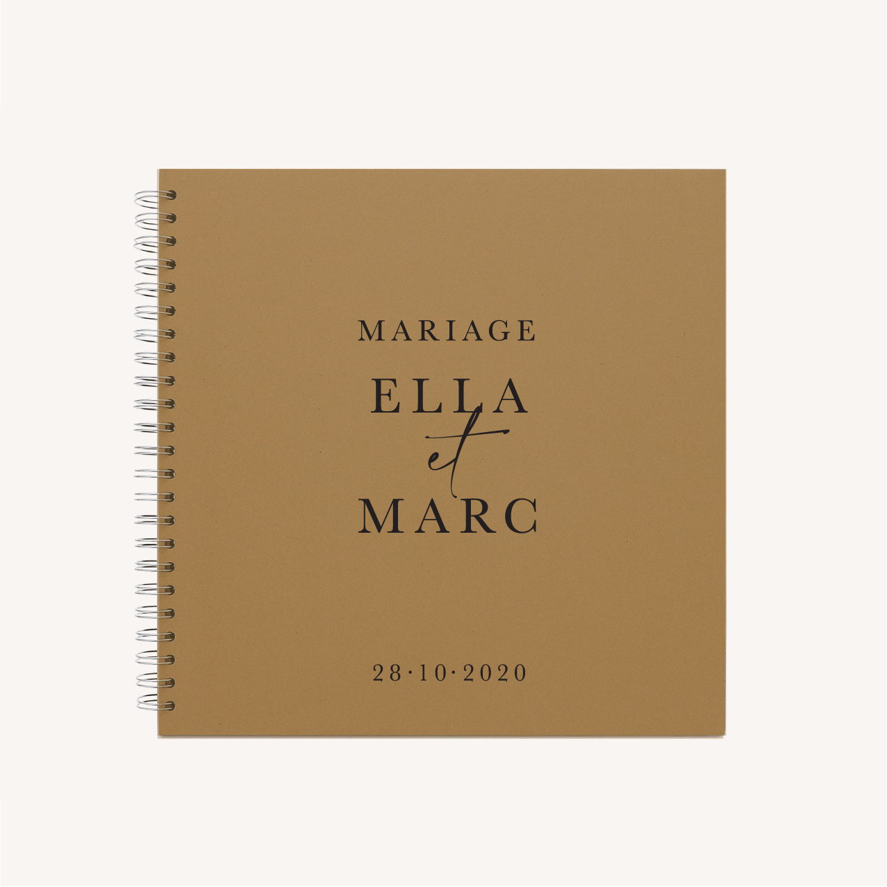 Livre d'or mariage élégant chic romantic neutral épuré bordeaux rose nude blanc