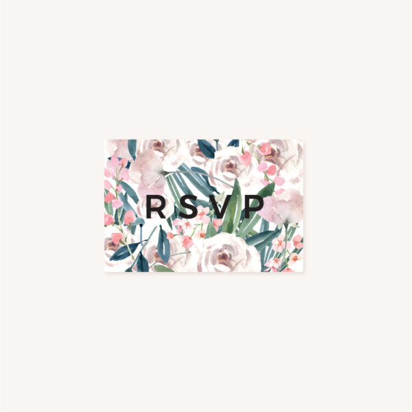 RSVP Faire-part mariage floral fleurs jardin anglais