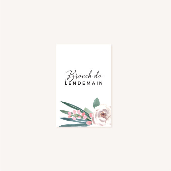 Carton brunch Faire-part mariage floral fleurs jardin anglais