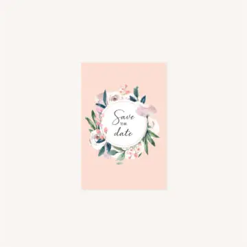 Save the date Faire-part mariage floral fleurs jardin anglais