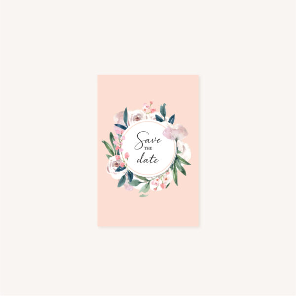 Save the date Faire-part mariage floral fleurs jardin anglais