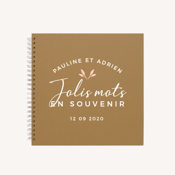 Livre d'or mariage fleurs jardin anglais