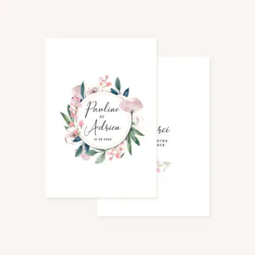Livret de cérémonie mariage fleurs jardin anglais
