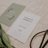 Save the date mariage Green Chic vert végétal épuré mariage végétal blanc