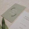 Save the date mariage Green Chic vert végétal épuré mariage végétal blanc