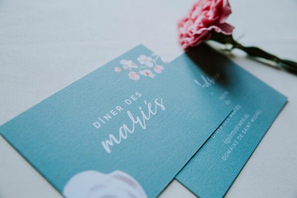 Faire-part mariage floral fleurs pastel jardin anglais