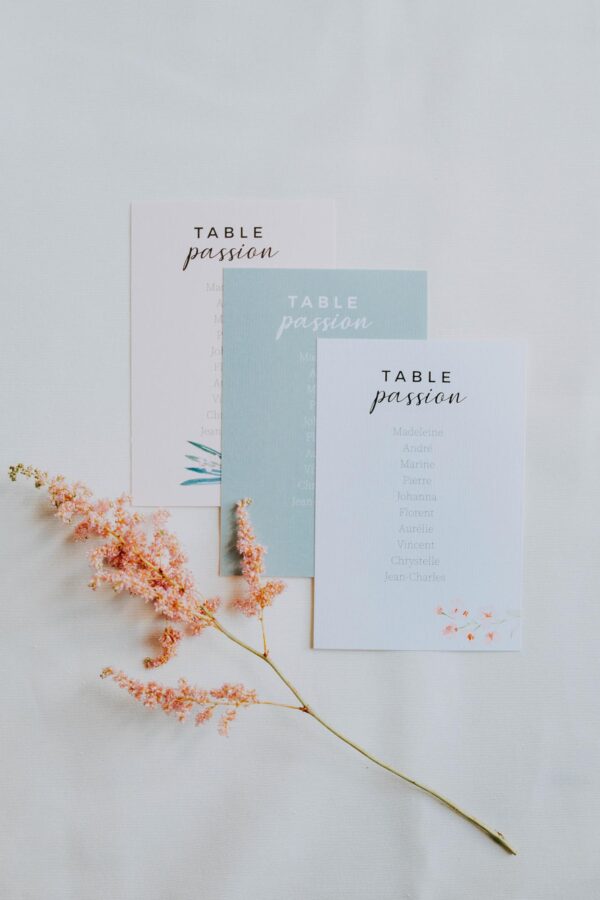 Faire-part mariage floral fleurs pastel jardin anglais