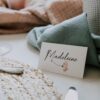 Faire-part mariage floral fleurs pastel jardin anglais